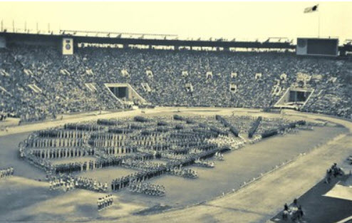 Stadium opening day of the 6th World Festival of Youth and Students.